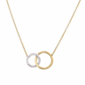 Marco Bicego 18K Yellow Gold Jaipur Link Collection Small Pendant Necklace With Diamonds